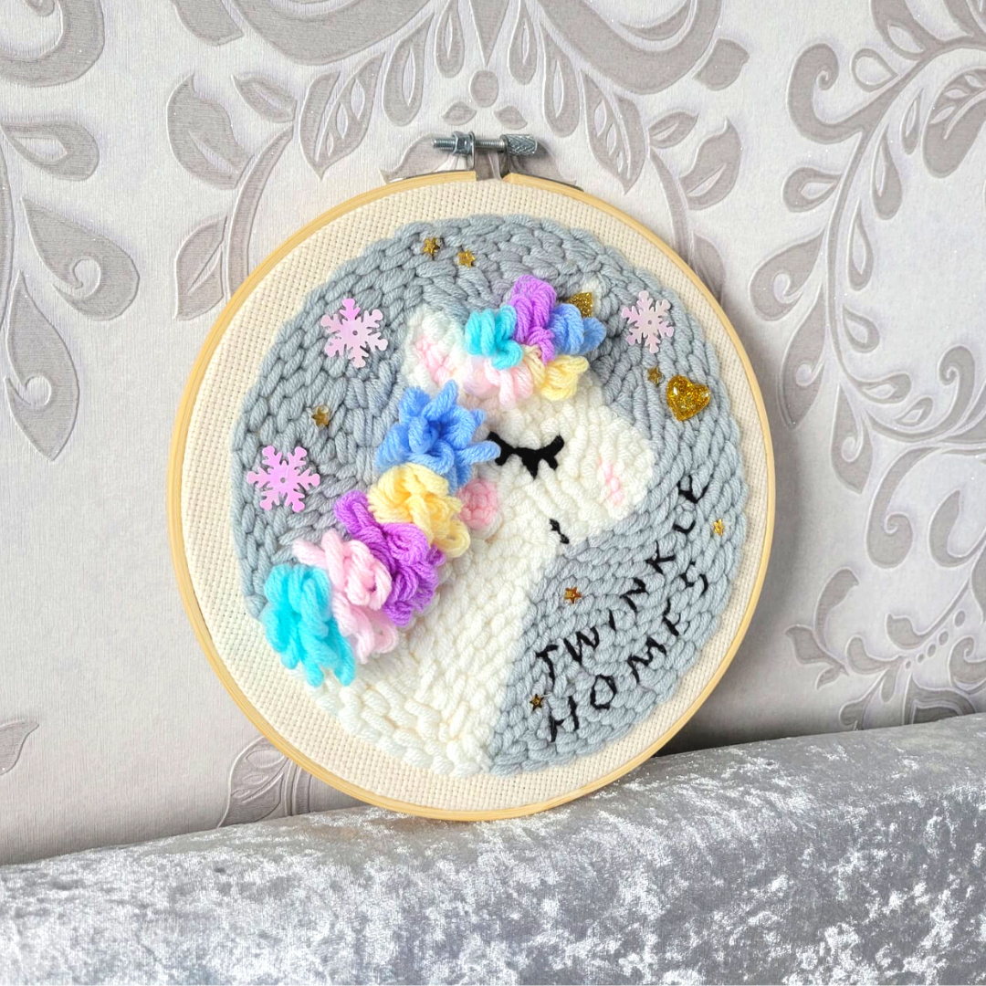 Buy DIY Punch Embroidery Kits for Adults Animal Pattern with Accessories  Adjustable Punch Needle Pen Threader Cloth Colorful Yarn 20cm Embroidery  Hoop 8 inch Star Unicorn Online at desertcartOMAN